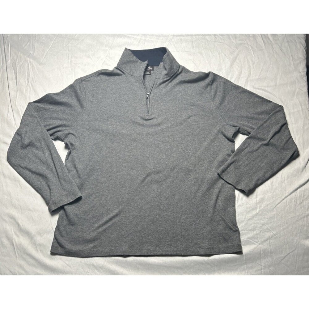 Michael Kors Men’s Sweater Large Gray 1/4 Zip Long Sleeve Mock Neck Pullover